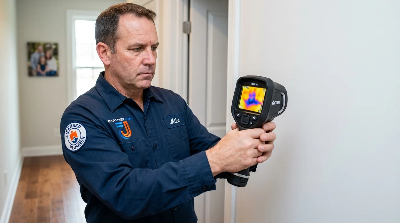 Thermal imaging leak detection by Johns Plumbing LLC in Menard